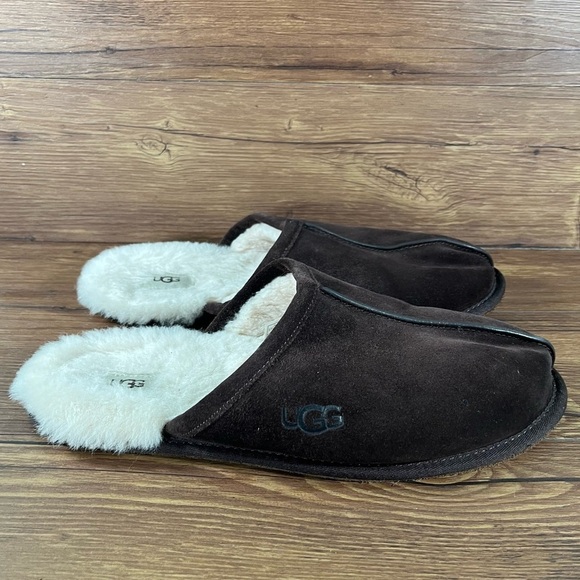 UGG Scuff Brown Suede Slippers Clogs Men’s Size 14 Suede Shoes - Picture 1 of 10